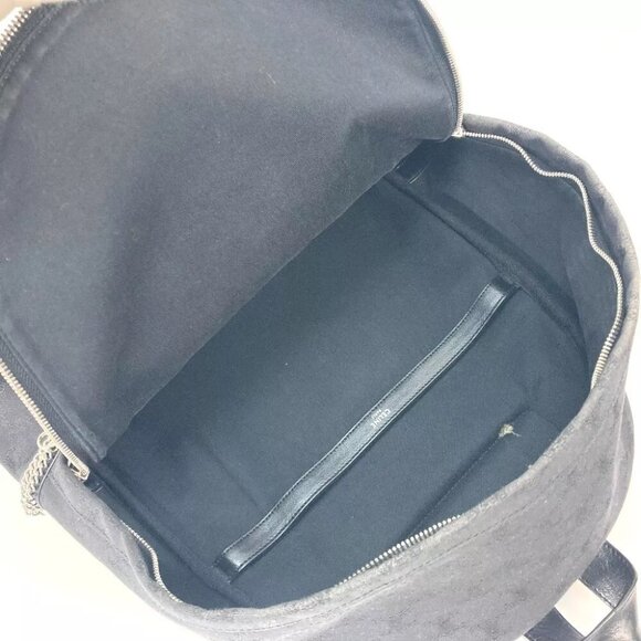 CELINE Triomph logo bag backpack Backpack Canvas / Leather Black